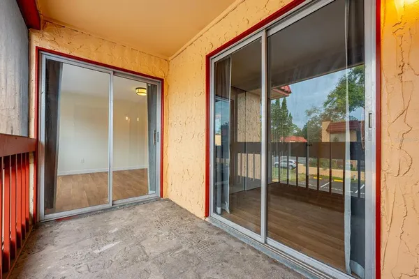 a view of a balcony