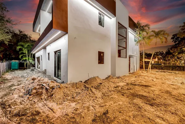 a backyard of a house