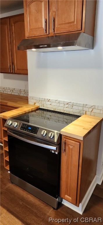773 Crab Neck Road Hudgins, VA 23076 - Photo 9 of 27 Brand new electric range with tile backsplash