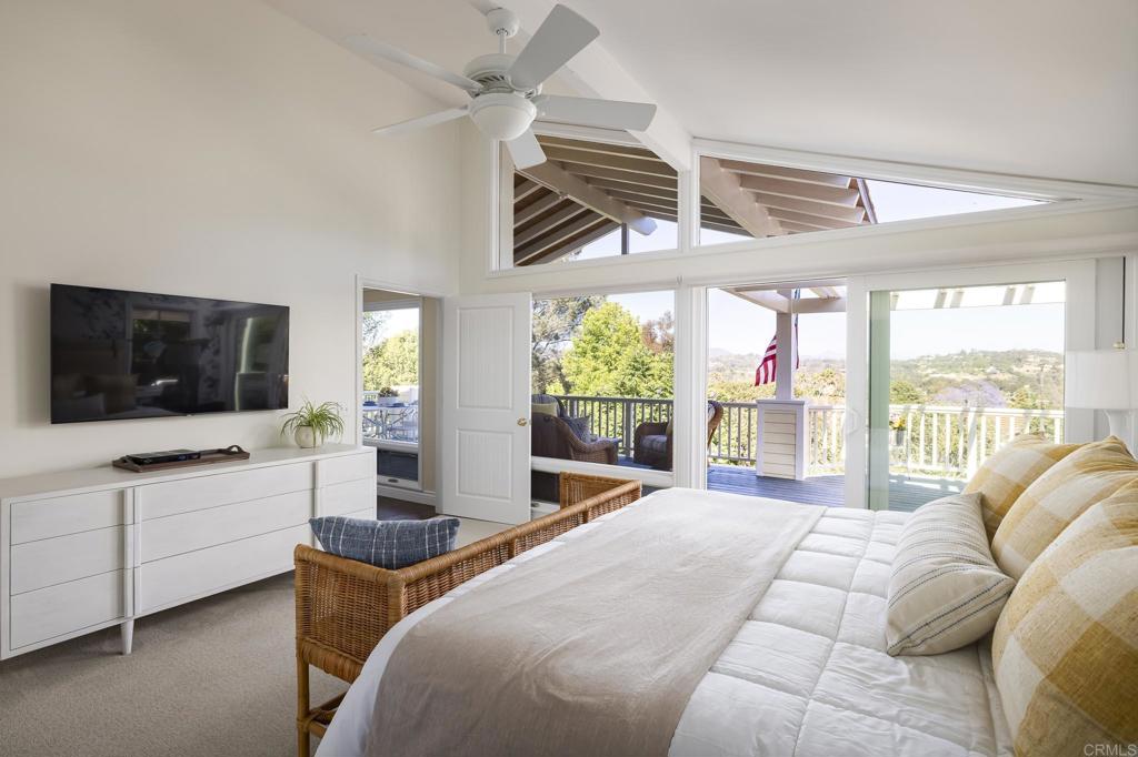 594 Rancho Santa Fe Road Encinitas, CA 92024 - Photo 23 of 47 a bedroom with a large bed and a flat tv screen on the dresser