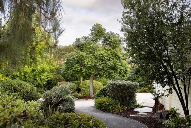 a green field with trees in the background