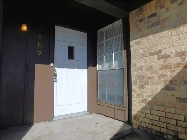 a view of front door