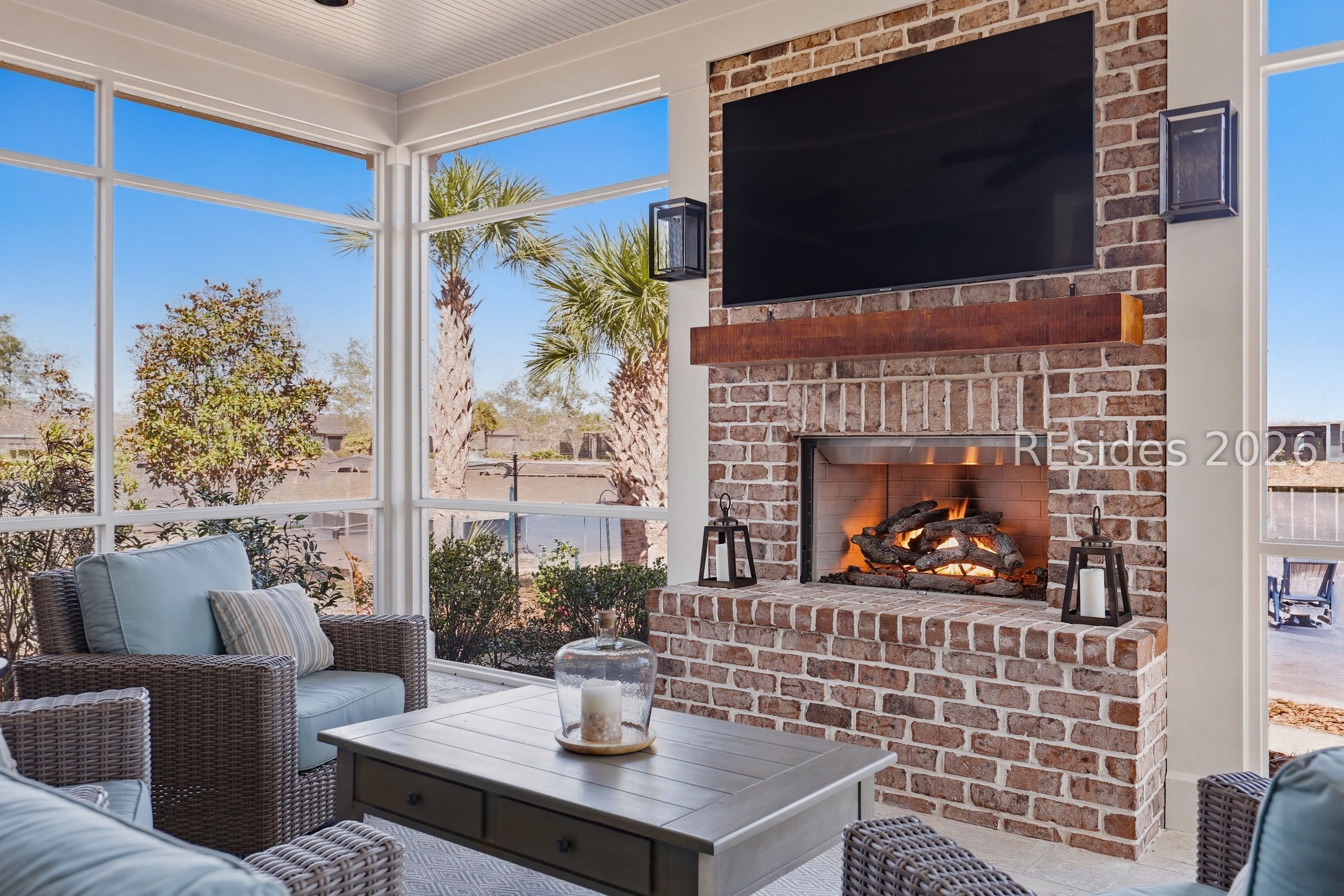 20 Fish Dancer Court Bluffton, SC 29910 - Photo 57 of 89 Gas brick fireplace to keep you warm and cozy!