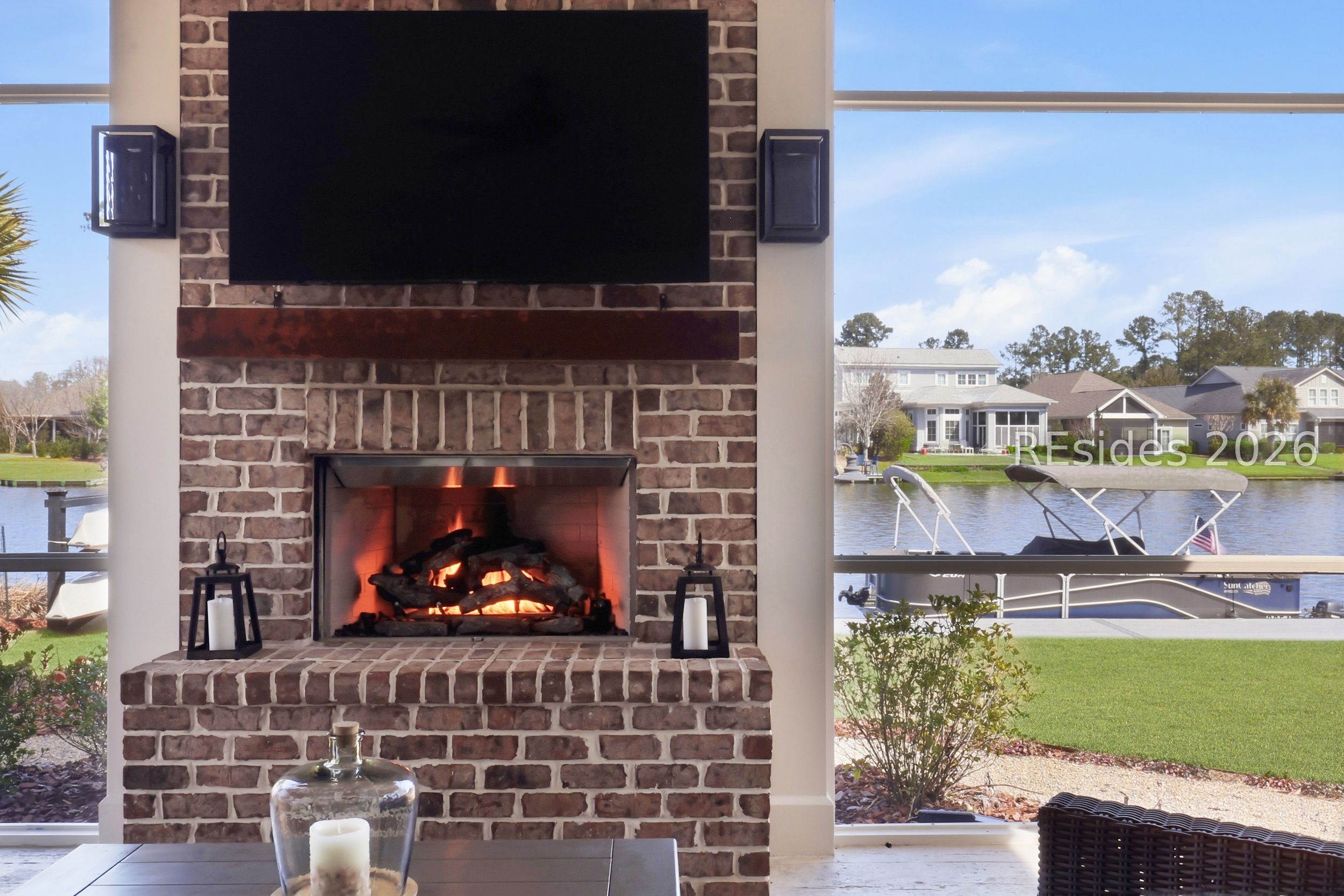 20 Fish Dancer Court Bluffton, SC 29910 - Photo 58 of 89 Watch TV on your lanai with a fire!