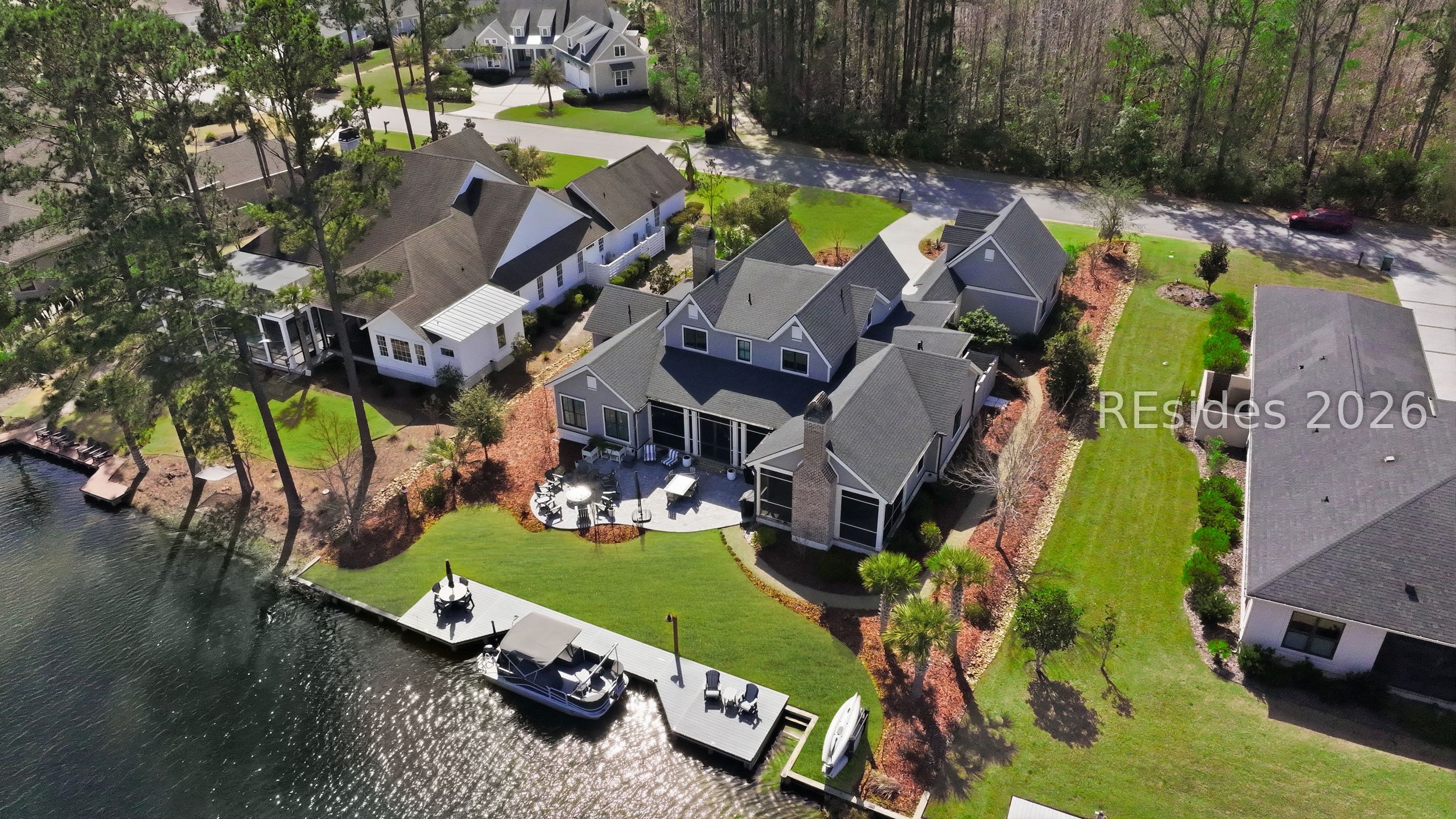 20 Fish Dancer Court Bluffton, SC 29910 - Photo 74 of 89 Aerial view with the dock.