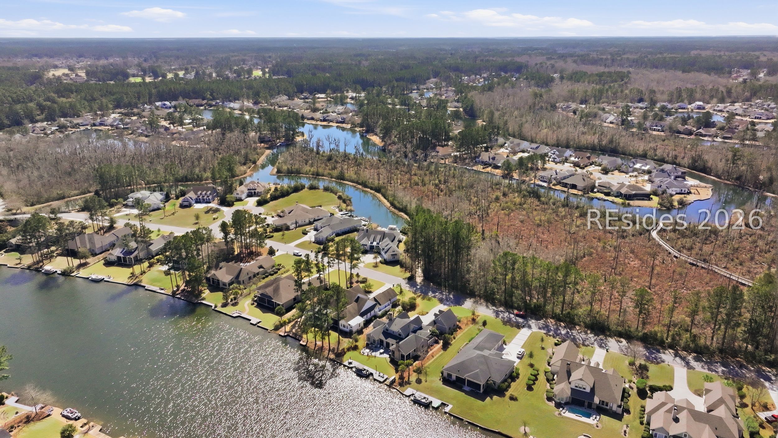 20 Fish Dancer Court Bluffton, SC 29910 - Photo 81 of 89 Aerial view of part of the lake.