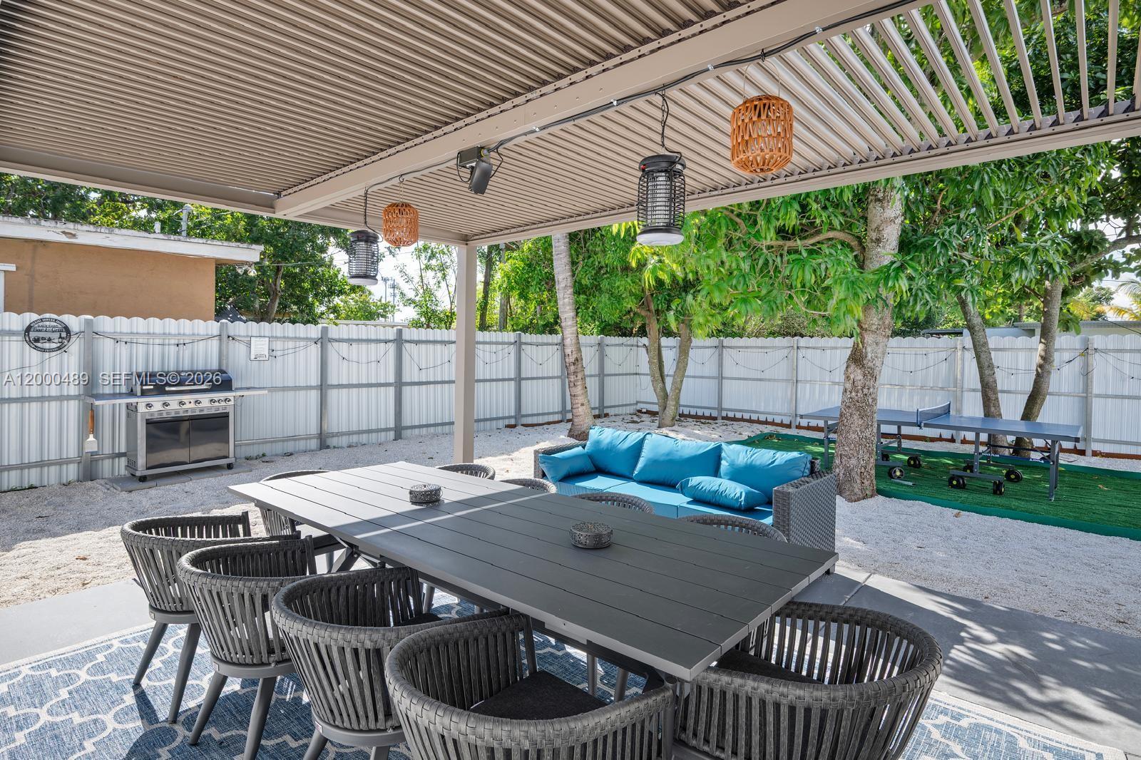 11730 Northwest 3rd Avenue Miami, FL 33168 - Photo 27 of 39 a view of a patio with furniture and a backyard