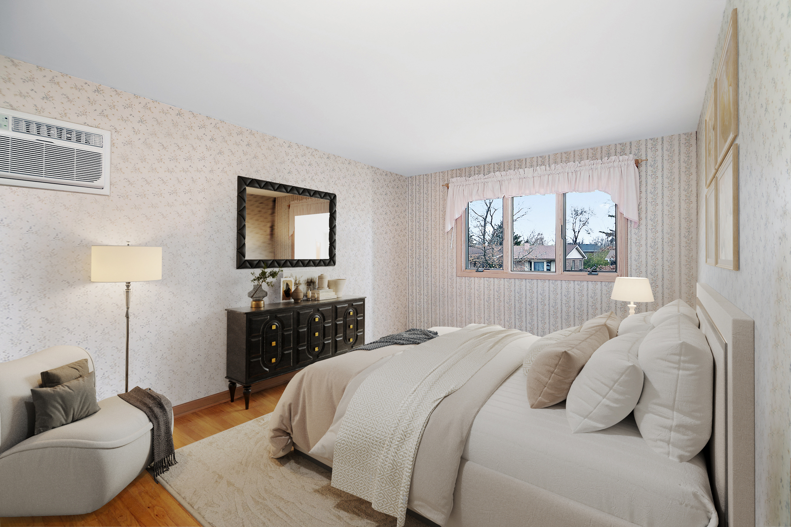 6508 Cedar Road Oak Forest, IL 60452 - Photo 11 of 27 a bedroom with a bed and wooden floor