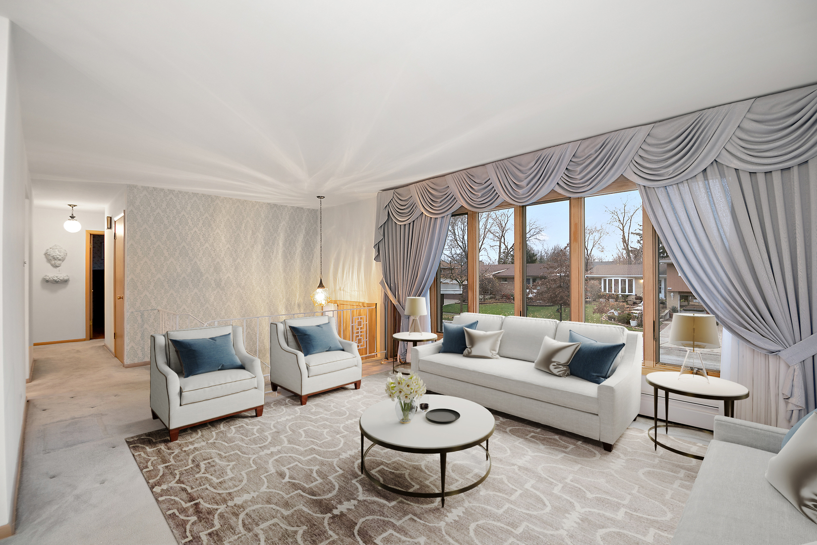 6508 Cedar Road Oak Forest, IL 60452 - Photo 2 of 27 a living room with furniture and a large window