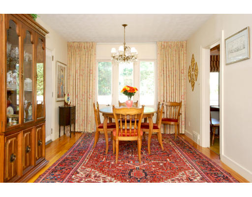 20 Mansfield Road Wellesley, MA 02481 - Photo 5 of 14 a dining room with furniture a chandelier and wooden floor