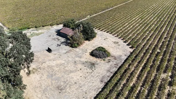 a view of a lake with a yard