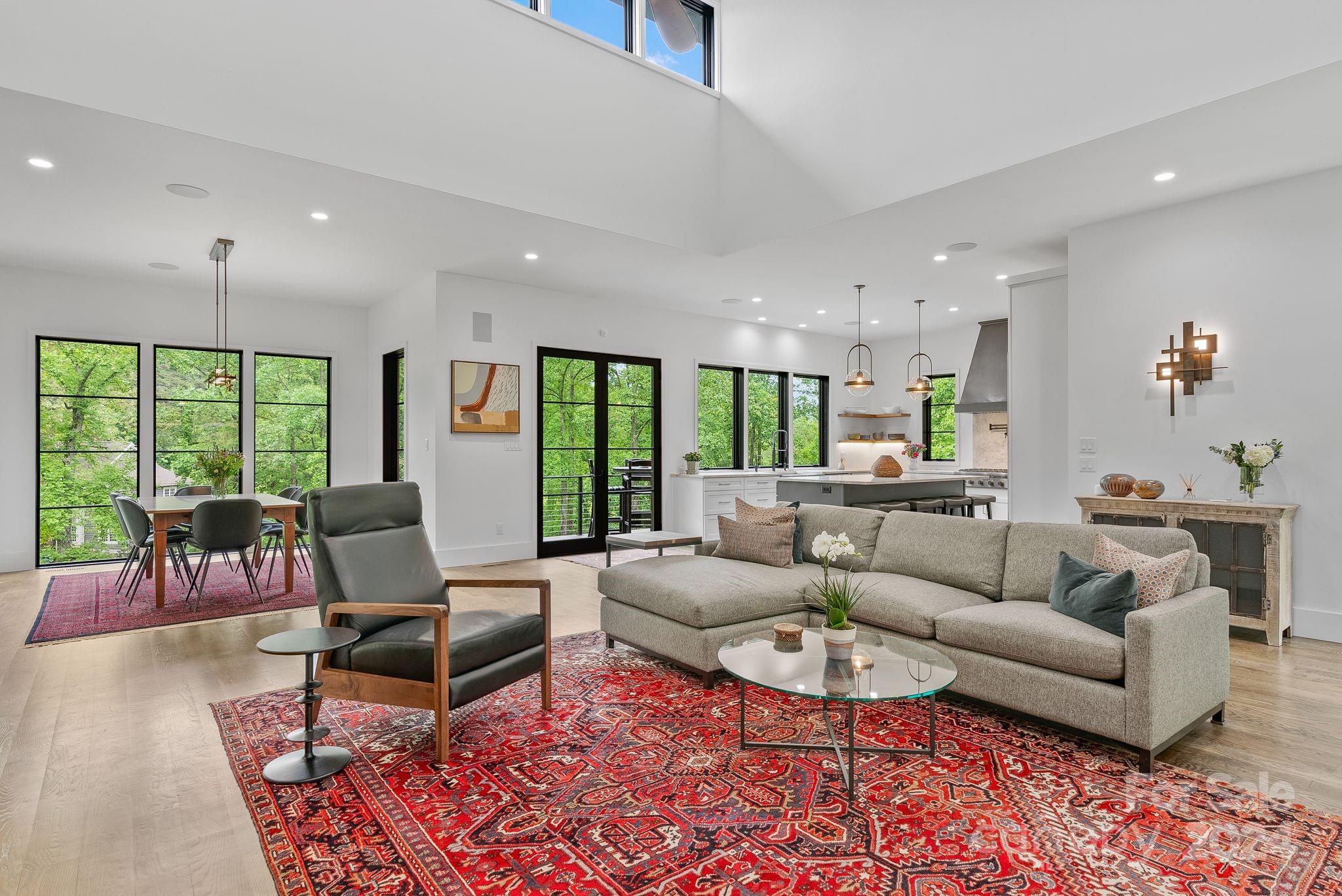 38 Brookwood Road Asheville, NC 28804 - Photo 14 of 45 a living room with furniture and a large window