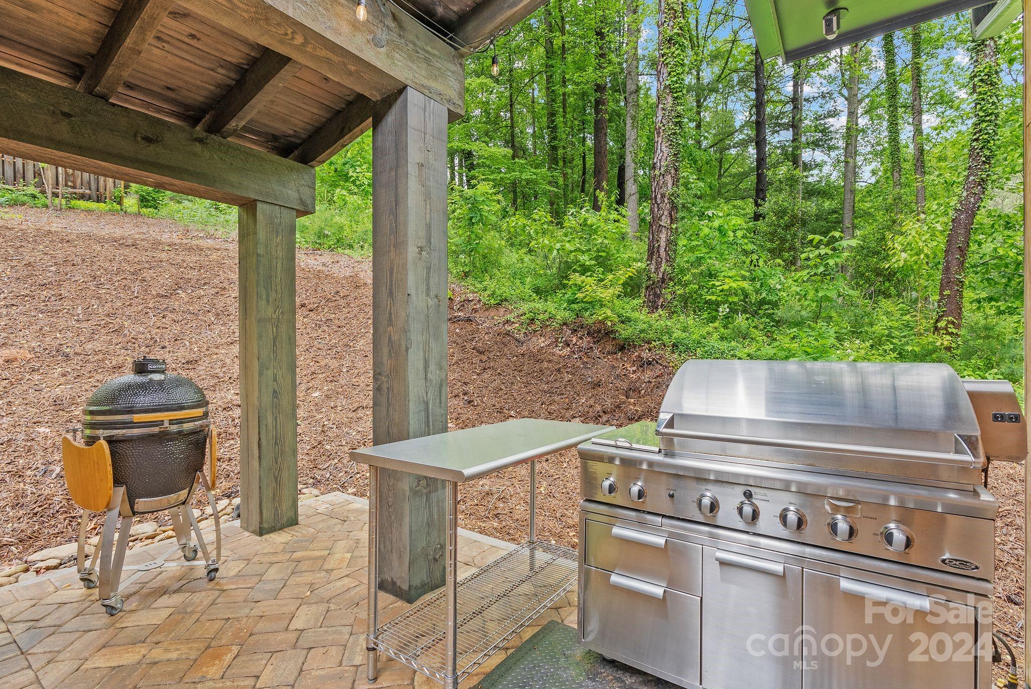 38 Brookwood Road Asheville, NC 28804 - Photo 25 of 45 a view of a patio with table and chairs