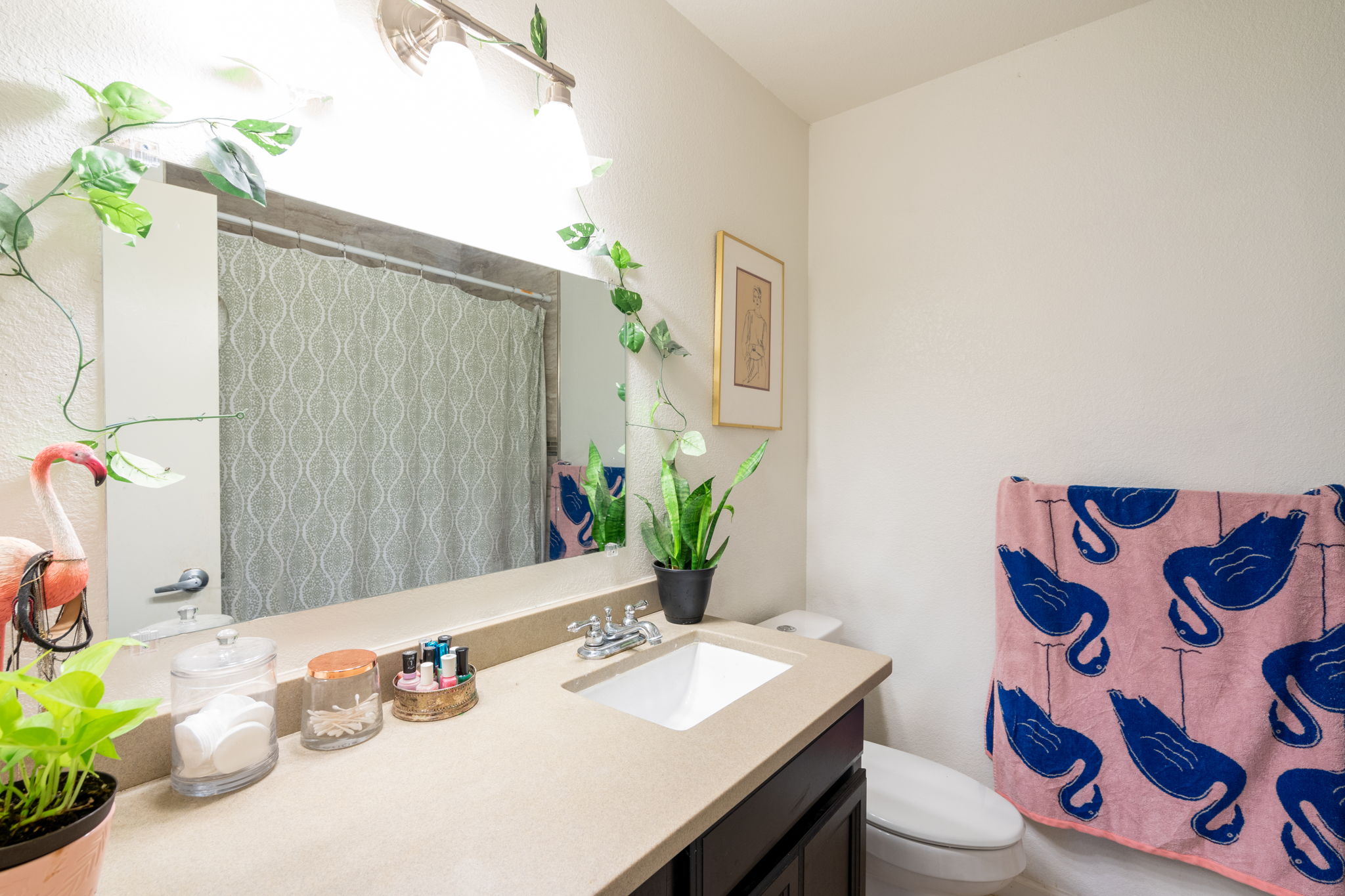 5611 Meadow Crest Austin, TX 78744 - Photo 16 of 26 Full bathroom with a shower with curtain and vanity