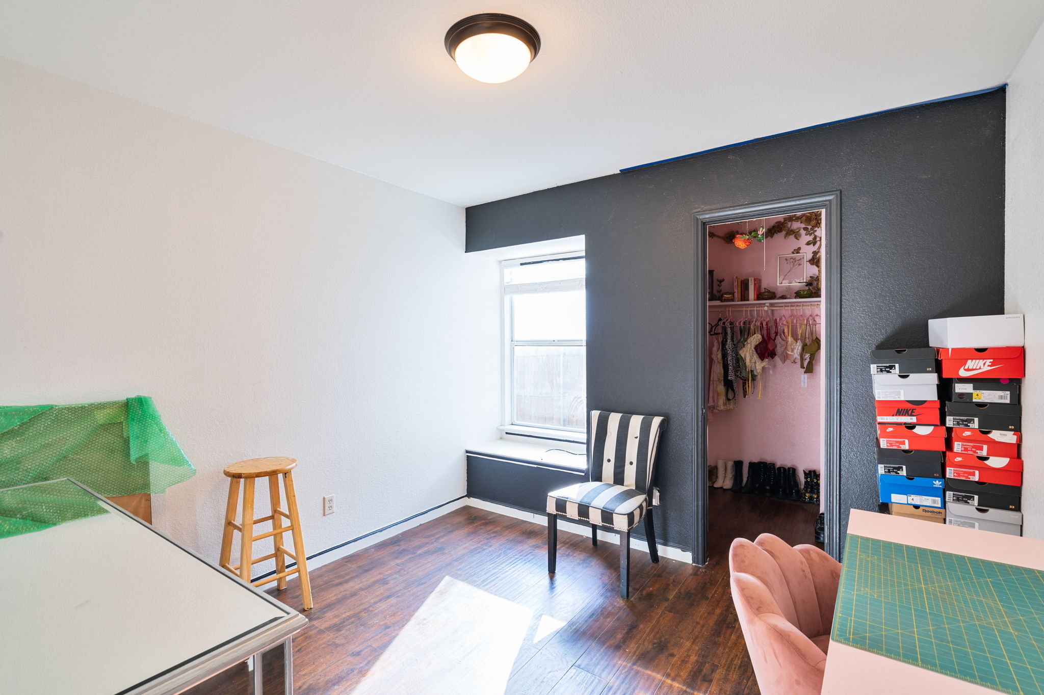 5611 Meadow Crest Austin, TX 78744 - Photo 17 of 26 Office featuring dark wood-style floors and baseboards