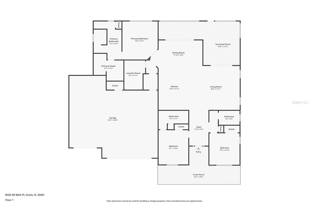9630 Southwest 86th Place Ocala, FL 34481 - Photo 42 of 42 a picture of floor plan