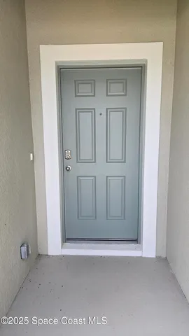 a view of front door