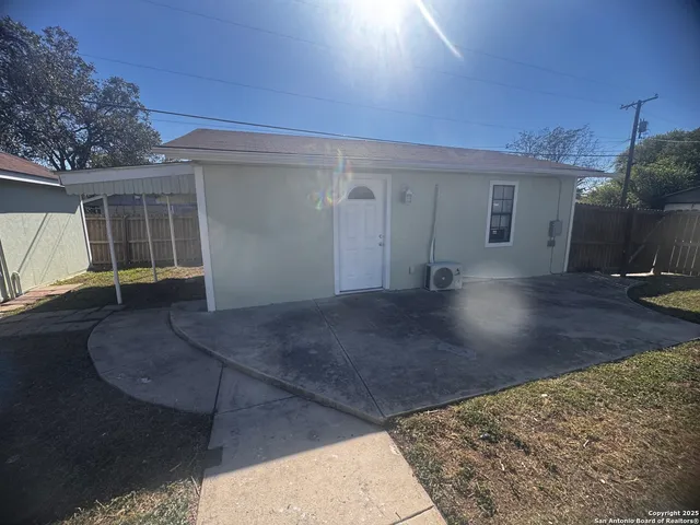 a backyard of a house