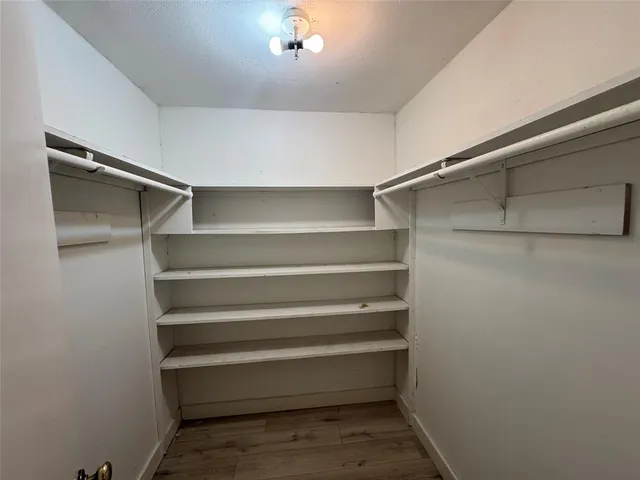 a view of room with empty racks