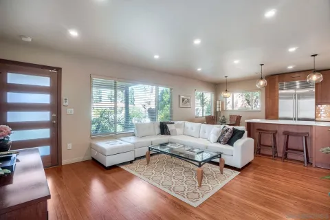 a view of a backyard with garden