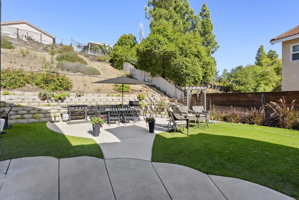 2225 Baxter Canyon Road Vista, CA 92081 - Photo 37 of 46 a swimming pool with outdoor seating and garden