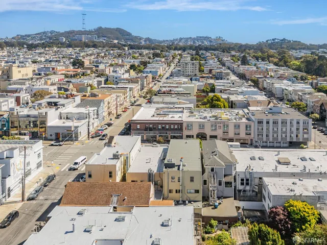 an aerial view of multiple house