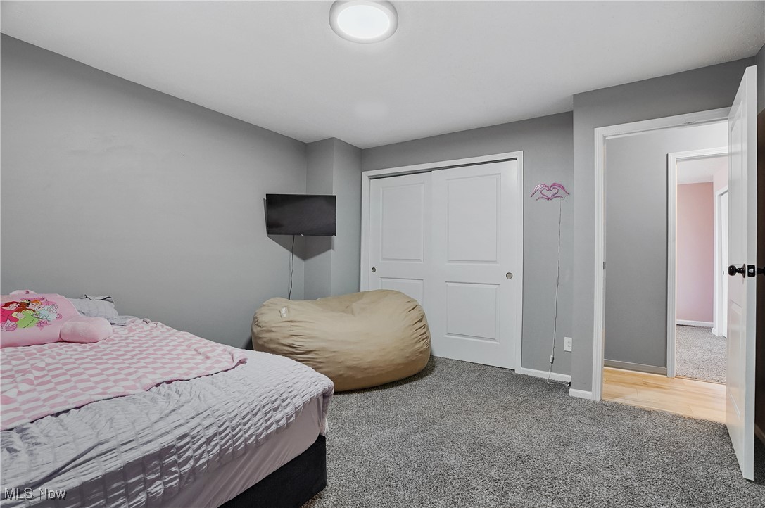 9278 Bryant Road Windham, OH 44288 - Photo 29 of 47 Bedroom featuring light colored carpet and a closet