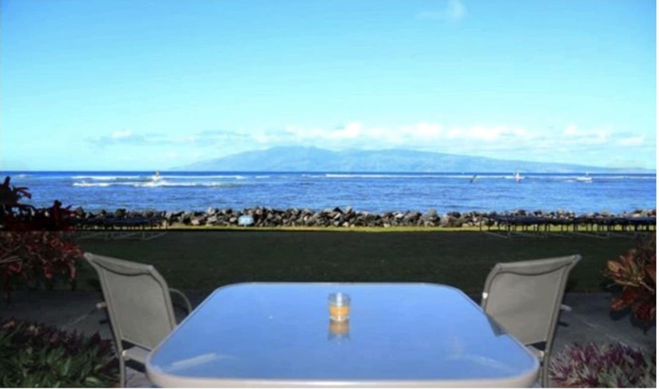 a view of outdoor space with seating space