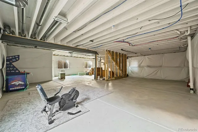 a room with gym equipment