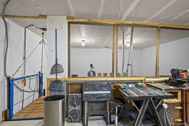 a room with musical instruments