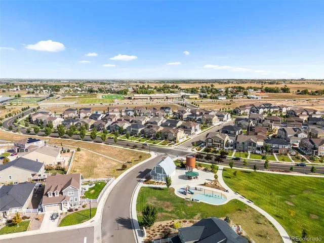 an aerial view of a city