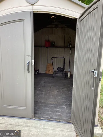 a view of storage and utility room