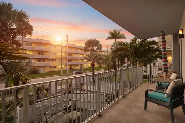 a view of city from balcony