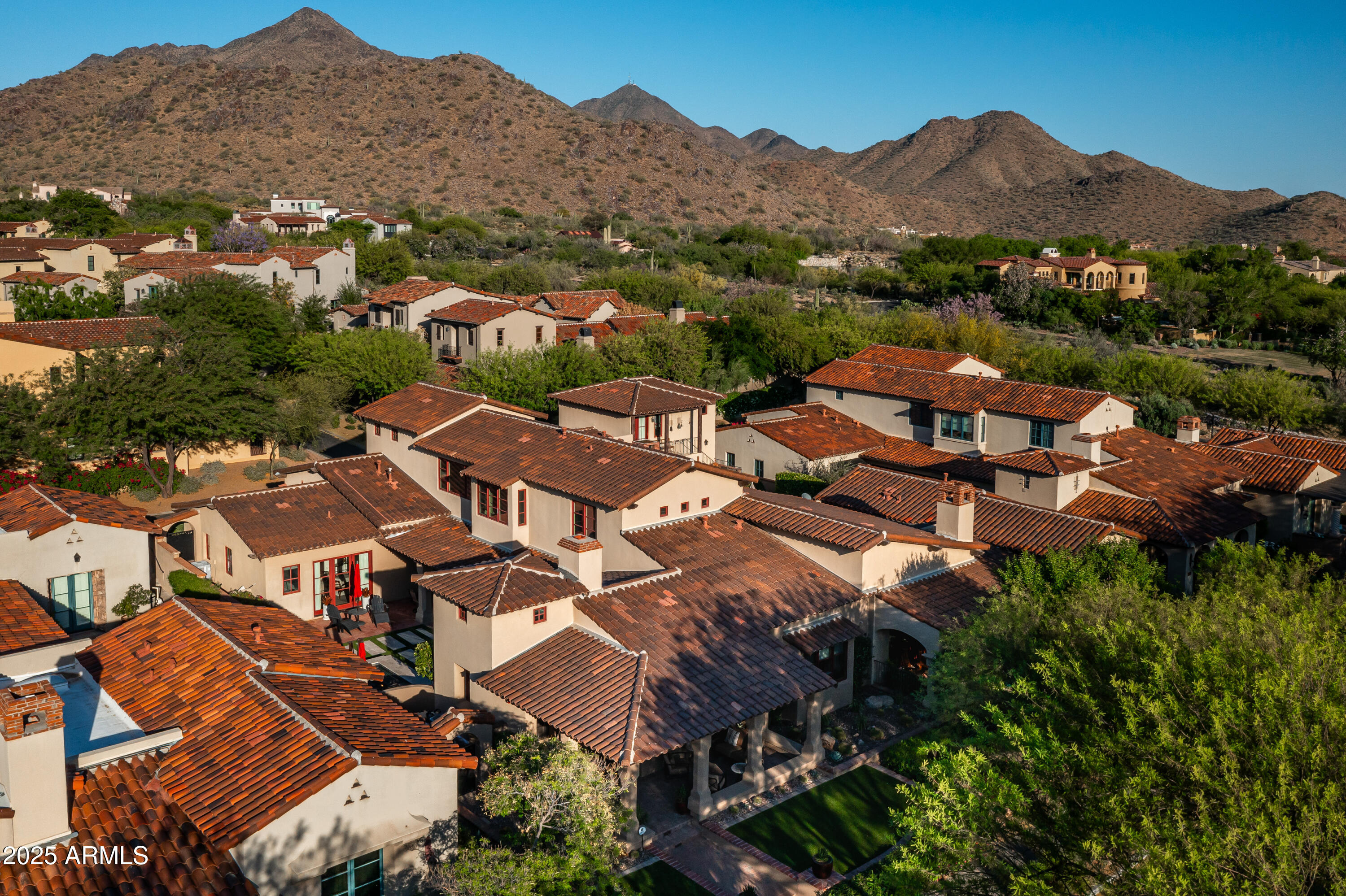 20263 North 102nd Place Scottsdale, AZ 85255 - Photo 56 of 58 an aerial view of residential houses and outdoor space