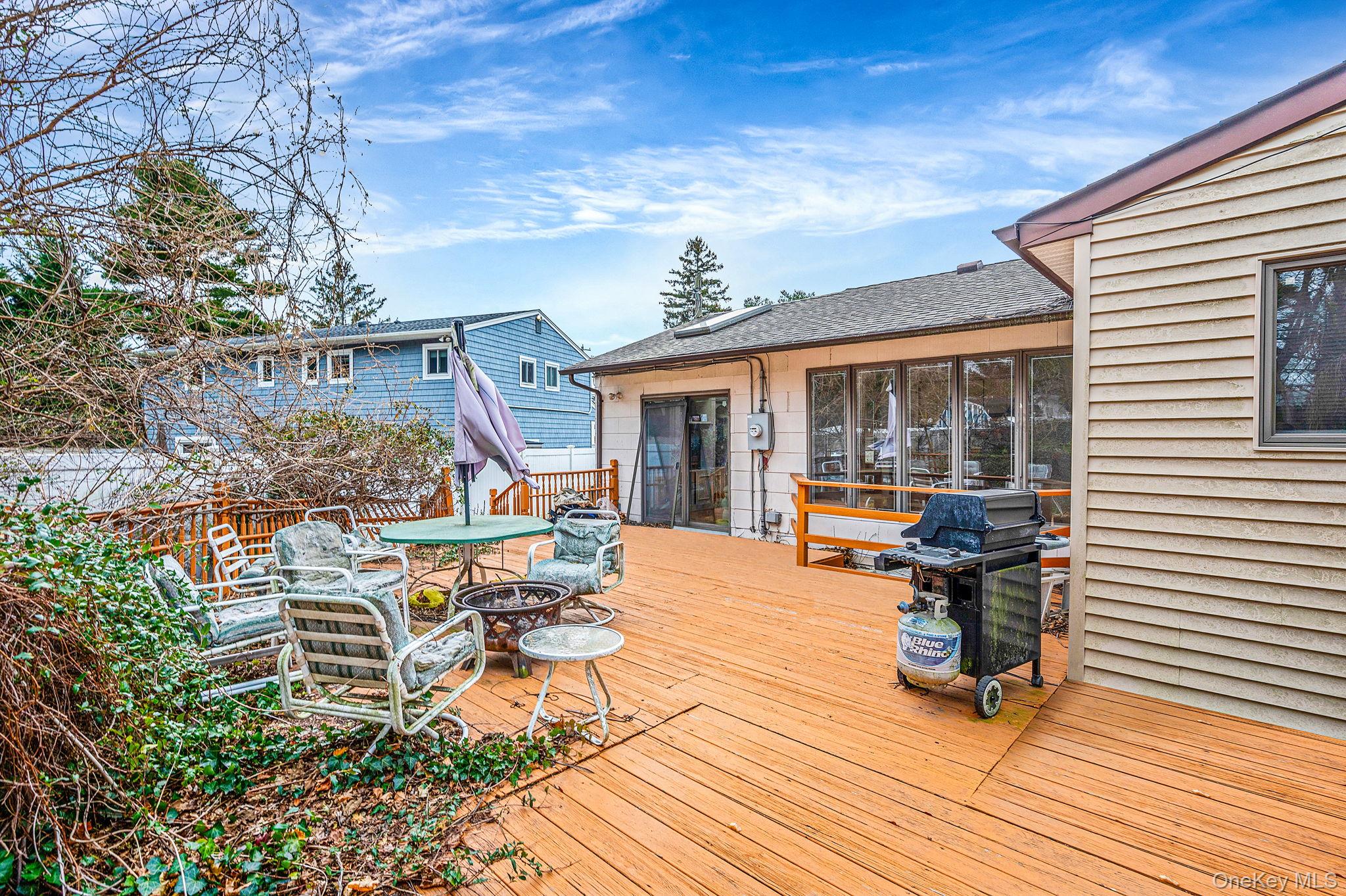 194 Central Park Road Plainview, NY 11803 - Photo 4 of 19 Deck with grilling area and outdoor dining space