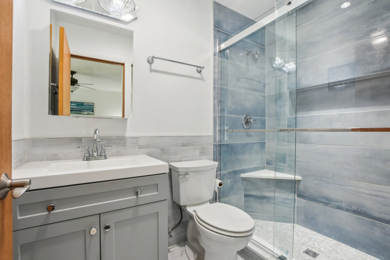 810 Case Drive Roselle, IL 60172 - Photo 17 of 34 a bathroom with a sink toilet and shower