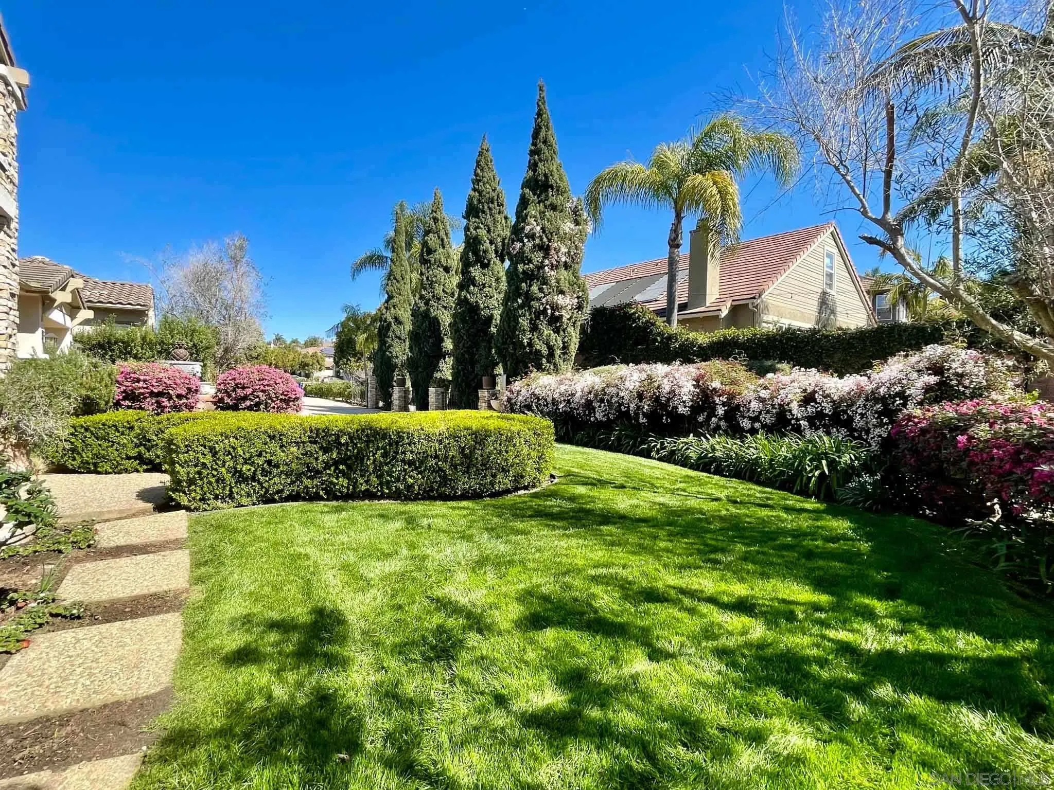 694 Cypress Hills Drive Encinitas, CA 92024 - Photo 7 of 49 a view of a house with a yard and potted plants