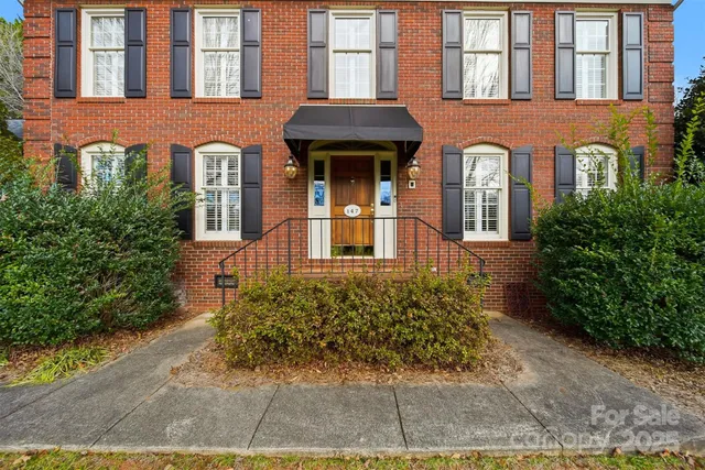 front view of a brick house