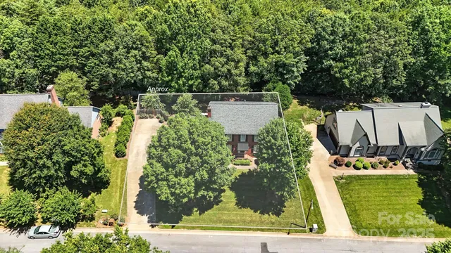 aerial view of a house