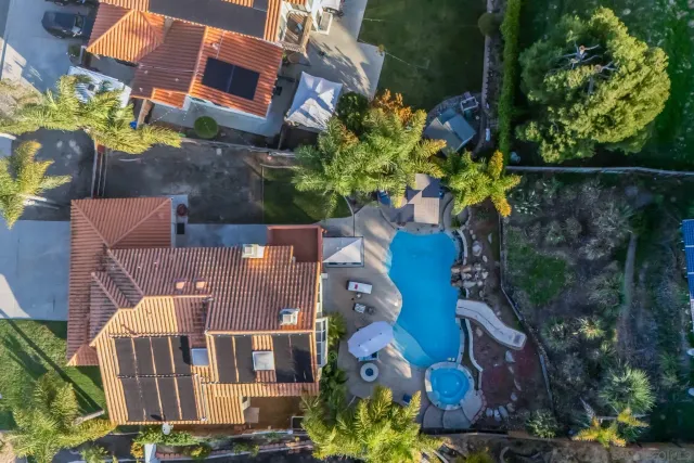 an aerial view of multiple house