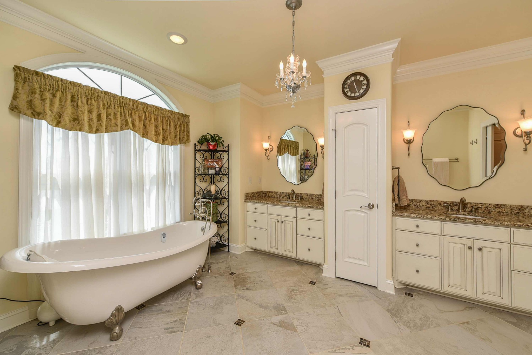 2682 Maple Grove Road Dickson, TN 37055 - Photo 24 of 50 a spacious bathroom with a granite countertop sink mirror and a bathtub