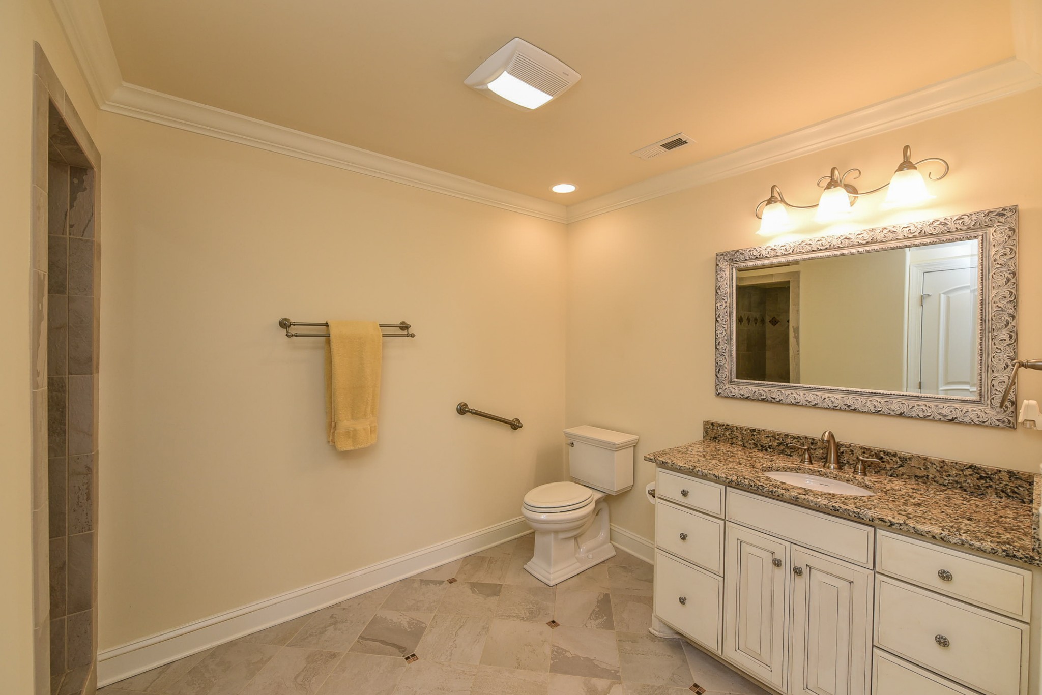 2682 Maple Grove Road Dickson, TN 37055 - Photo 33 of 50 a bathroom with a granite countertop sink mirror and toilet