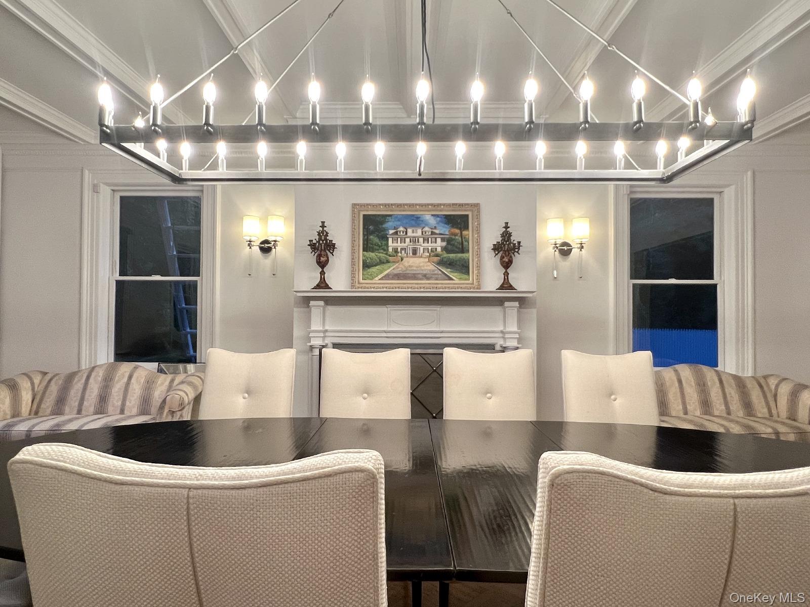 87 Wheatley Road Old Westbury, NY 11568 - Photo 10 of 16 Dining area featuring crown molding