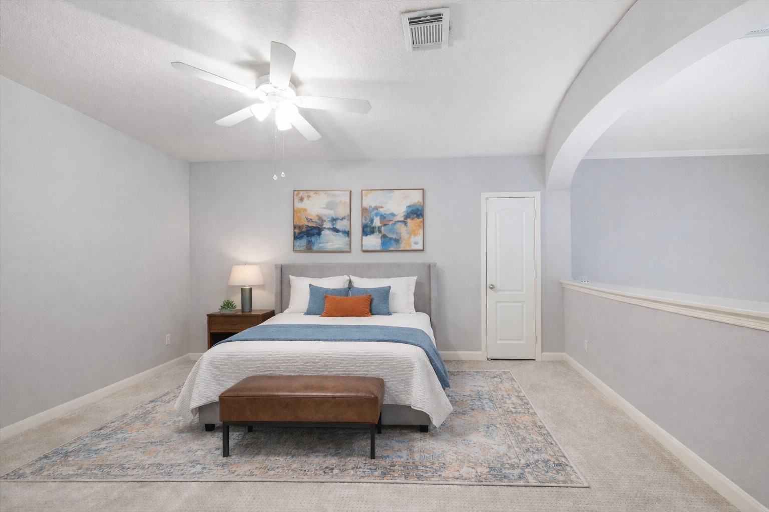 3310 Spring Landing Lane Pearland, TX 77584 - Photo 11 of 32 Large upstairs flex space can be used as study/game room/third bedroom with half bath and extra storage potential.