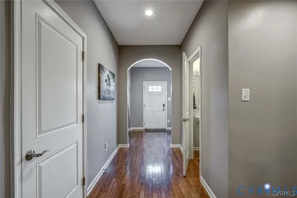 wooden floor and windows in a room