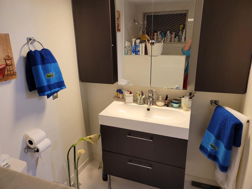 6574 Burning Wood Drive, Unit 101 Boca Raton, FL 33433 - Photo 24 of 25 a bathroom with a sink vanity and mirror