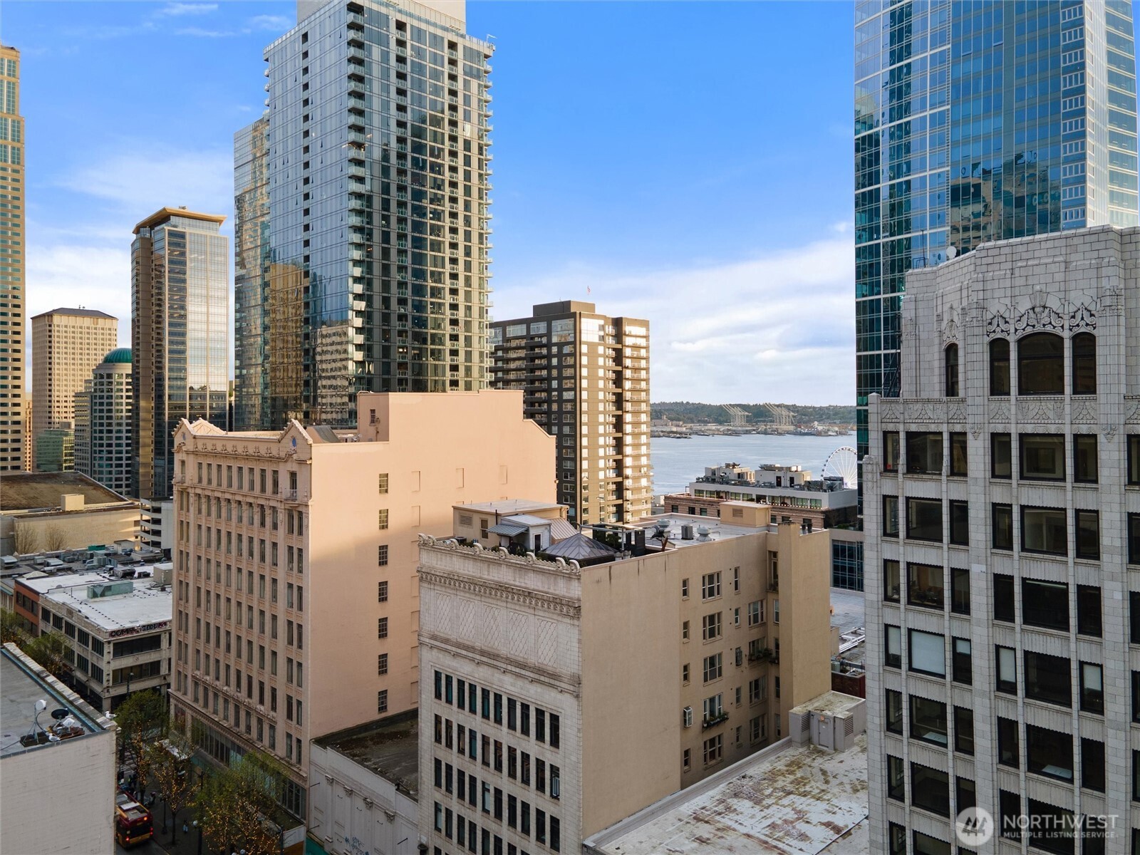 1519 3rd Avenue, Unit 501 Seattle, WA 98101 - Photo 34 of 37 a city view with tall buildings