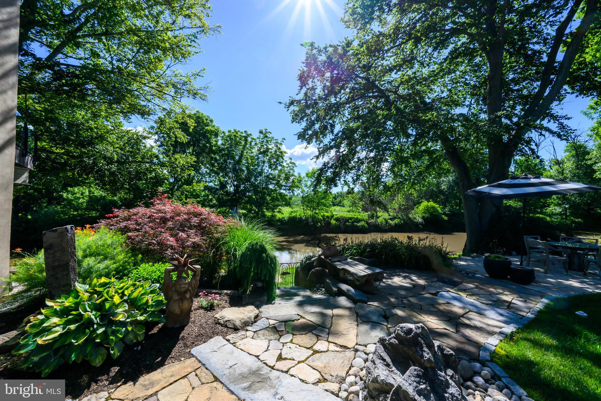 1574 Camp Linden Road West Chester, PA 19382 - Photo 20 of 61 Creekside patio with walkway to dock