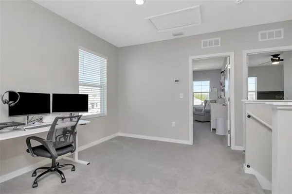 a view of a workspace with a window