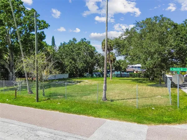 a view of a park with tree s